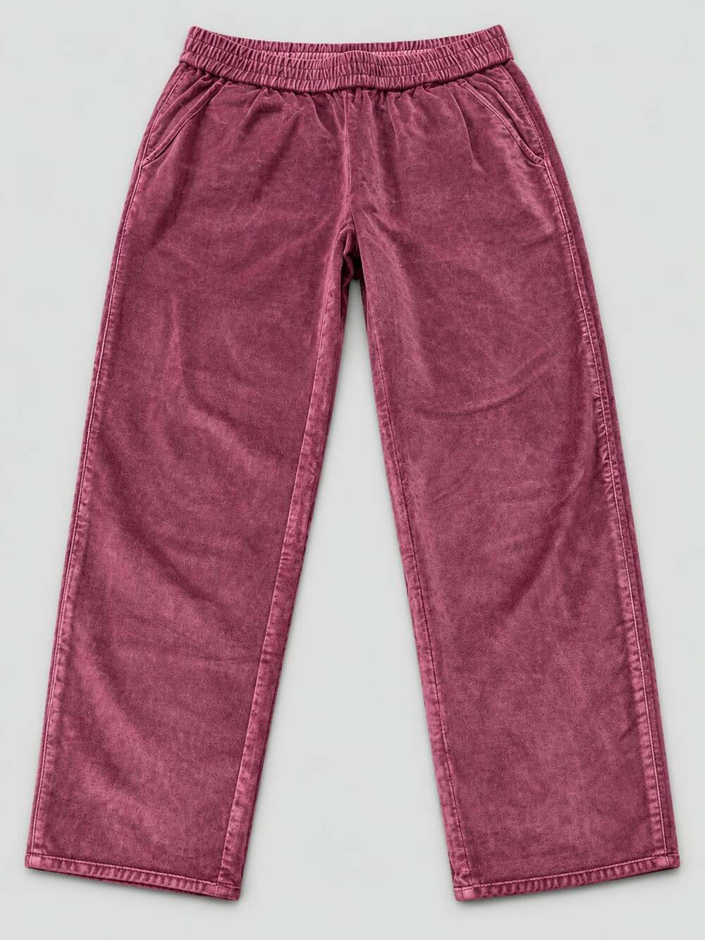 Madewell Velvet Pants Size S Red Mineral Washed Joggers (n1)